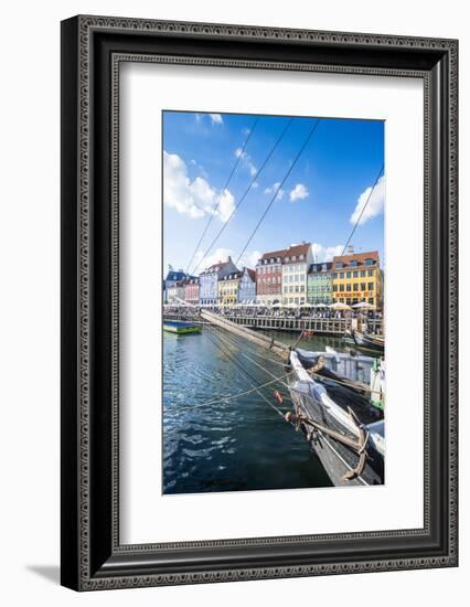 Fishing Boats in Nyhavn, 17th Century Waterfront, Copenhagen, Denmark, Scandinavia, Europe-Michael Runkel-Framed Photographic Print