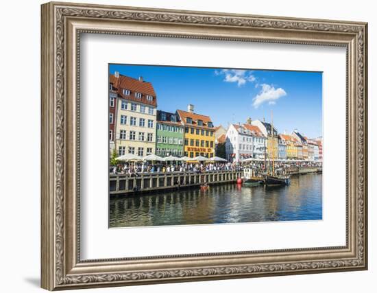 Fishing Boats in Nyhavn, 17th Century Waterfront, Copenhagen, Denmark, Scandinavia, Europe-Michael Runkel-Framed Photographic Print