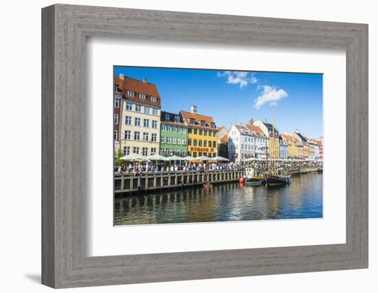 Fishing Boats in Nyhavn, 17th Century Waterfront, Copenhagen, Denmark, Scandinavia, Europe-Michael Runkel-Framed Photographic Print