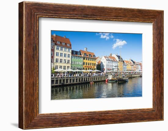 Fishing Boats in Nyhavn, 17th Century Waterfront, Copenhagen, Denmark, Scandinavia, Europe-Michael Runkel-Framed Photographic Print