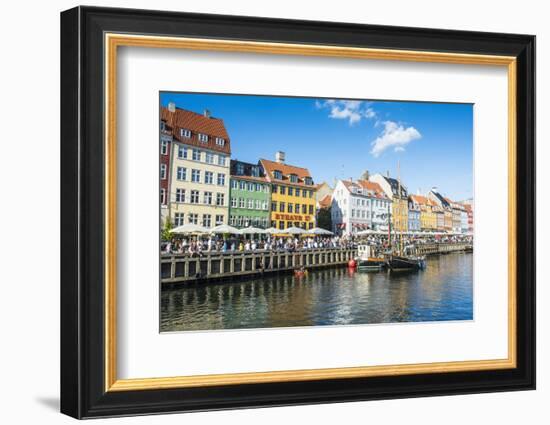 Fishing Boats in Nyhavn, 17th Century Waterfront, Copenhagen, Denmark, Scandinavia, Europe-Michael Runkel-Framed Photographic Print