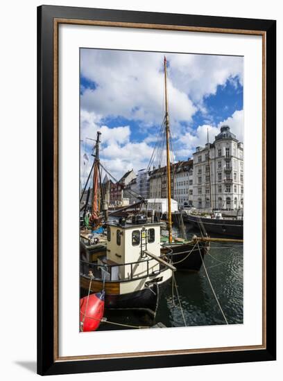 Fishing Boats in Nyhavn, 17th Century Waterfront, Copenhagen, Denmark-Michael Runkel-Framed Photographic Print