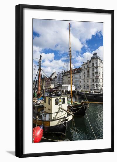 Fishing Boats in Nyhavn, 17th Century Waterfront, Copenhagen, Denmark-Michael Runkel-Framed Photographic Print