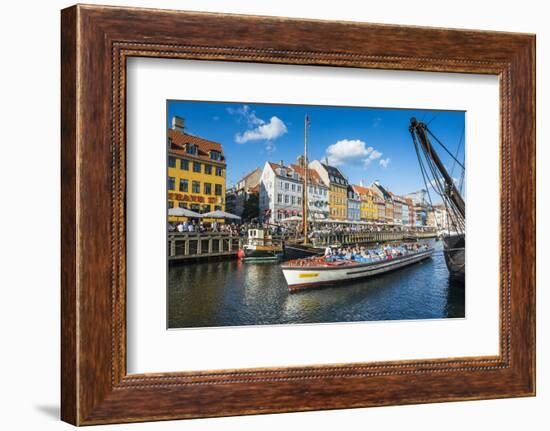 Fishing Boats in Nyhavn, 17th Century Waterfront, Copenhagen, Denmark-Michael Runkel-Framed Photographic Print