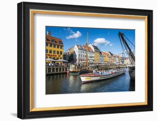 Fishing Boats in Nyhavn, 17th Century Waterfront, Copenhagen, Denmark-Michael Runkel-Framed Photographic Print