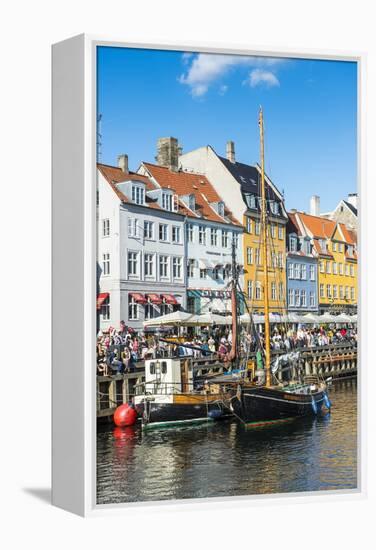 Fishing Boats in Nyhavn, 17th Century Waterfront, Copernhagen, Denmark, Scandinavia, Europe-Michael Runkel-Framed Premier Image Canvas