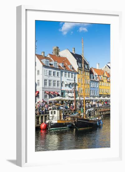 Fishing Boats in Nyhavn, 17th Century Waterfront, Copernhagen, Denmark, Scandinavia, Europe-Michael Runkel-Framed Photographic Print