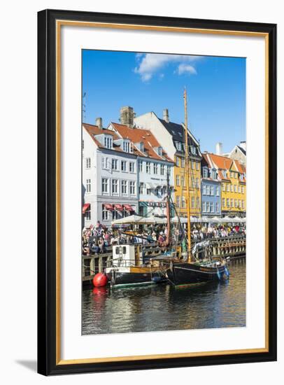 Fishing Boats in Nyhavn, 17th Century Waterfront, Copernhagen, Denmark, Scandinavia, Europe-Michael Runkel-Framed Photographic Print