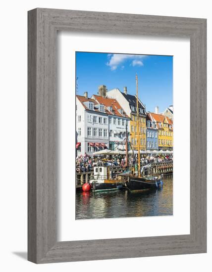 Fishing Boats in Nyhavn, 17th Century Waterfront, Copernhagen, Denmark, Scandinavia, Europe-Michael Runkel-Framed Photographic Print