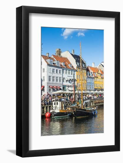 Fishing Boats in Nyhavn, 17th Century Waterfront, Copernhagen, Denmark, Scandinavia, Europe-Michael Runkel-Framed Photographic Print