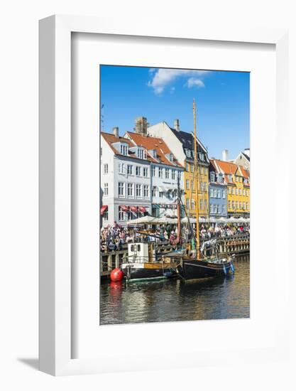 Fishing Boats in Nyhavn, 17th Century Waterfront, Copernhagen, Denmark, Scandinavia, Europe-Michael Runkel-Framed Photographic Print