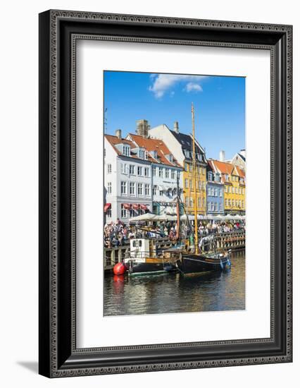 Fishing Boats in Nyhavn, 17th Century Waterfront, Copernhagen, Denmark, Scandinavia, Europe-Michael Runkel-Framed Photographic Print