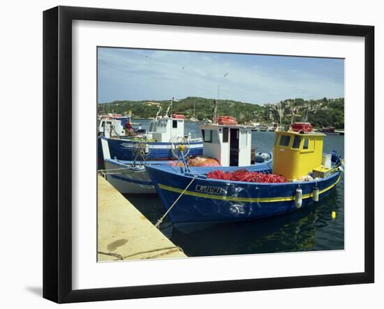 Fishing Boats in Port at Santa Teresa Di Gallura on the Island of Sardinia, Italy, Mediterranean-Terry Sheila-Framed Photographic Print