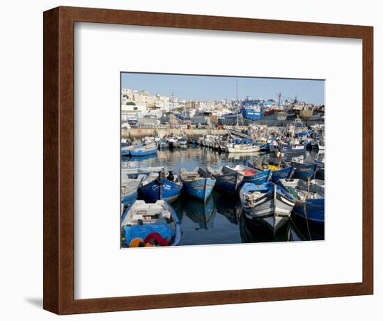 Fishing Boats in Port, Tangier, Morocco, North Africa, Africa-Charles Bowman-Framed Photographic Print