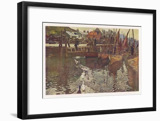 Fishing Boats in Tarbert Harbour, Loch Fyne-null-Framed Art Print