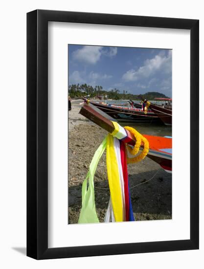 Fishing Boats in the Gulf of Thailand on the Island of Ko Samui, Thailand-David R. Frazier-Framed Photographic Print