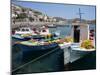 Fishing Boats in the Harbor at Skala on Patmos, Dodecanese Islands, Greek Islands, Greece, Europe-Ken Gillham-Mounted Photographic Print