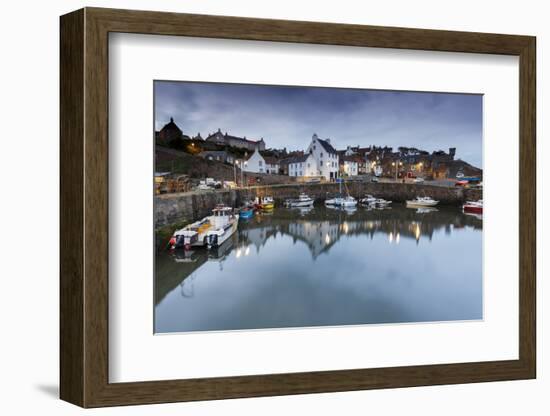 Fishing Boats in the Harbour at Crail at Dusk, East Neuk, Fife, Scotland, United Kingdom, Europe-Andrew Sproule-Framed Photographic Print