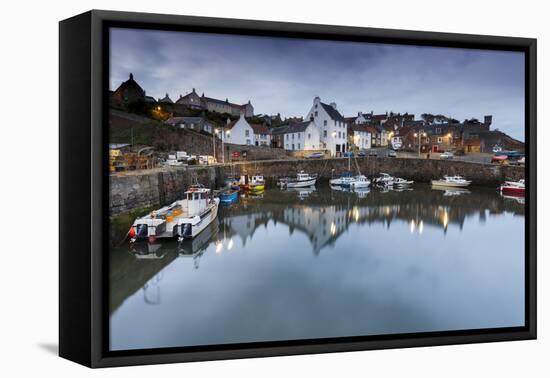 Fishing Boats in the Harbour at Crail at Dusk, East Neuk, Fife, Scotland, United Kingdom, Europe-Andrew Sproule-Framed Premier Image Canvas