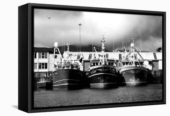 Fishing Boats in the Harbour, Castletownberehaven, Beara Peninsula, County Cork, Ireland-null-Framed Premier Image Canvas