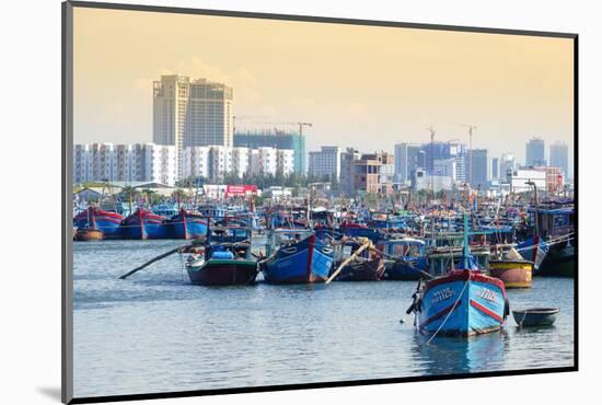 Fishing boats in the harbour in Danang, Quang Nam, Vietnam, Indochina, Southeast Asia, Asia-Alex Robinson-Mounted Photographic Print