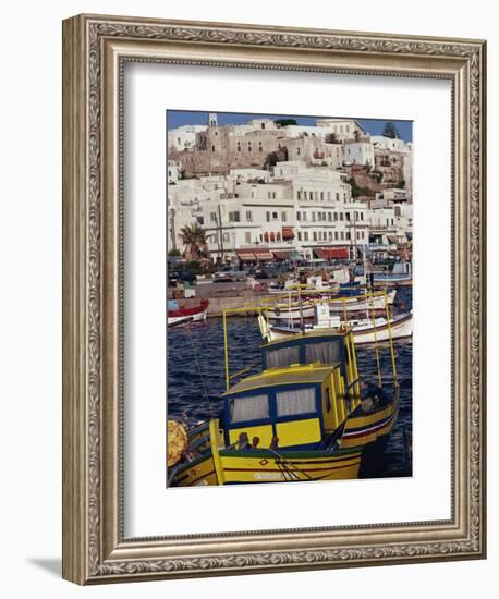 Fishing Boats in the Harbour, Naxos, Cyclades Islands, Greek Islands, Greece-Thouvenin Guy-Framed Photographic Print