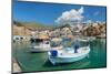 Fishing boats in the port of Agia Galini, South Coast, Crete, Greek Islands, Greece, Europe-Markus Lange-Mounted Photographic Print