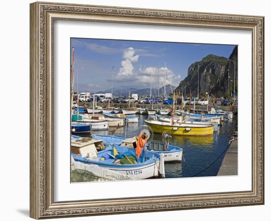 Fishing Boats in the Port of Marina Grande, Capri Island, Bay of Naples, Campania, Italy, Europe-Richard Cummins-Framed Photographic Print