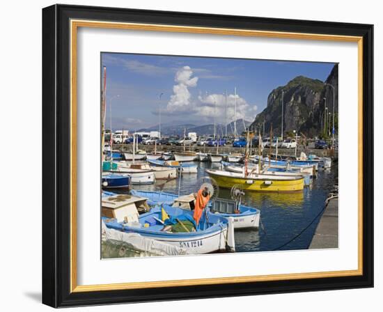 Fishing Boats in the Port of Marina Grande, Capri Island, Bay of Naples, Campania, Italy, Europe-Richard Cummins-Framed Photographic Print