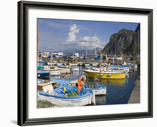 Fishing Boats in the Port of Marina Grande, Capri Island, Bay of Naples, Campania, Italy, Europe-Richard Cummins-Framed Photographic Print