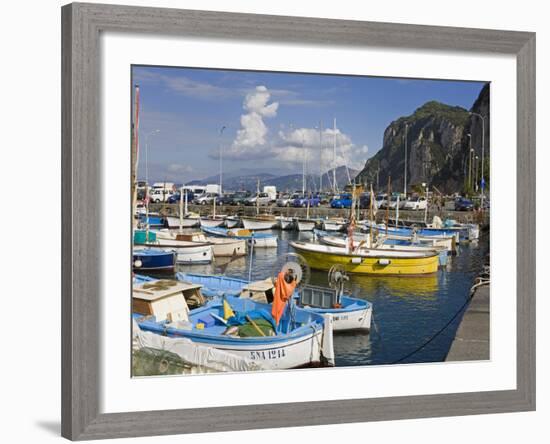 Fishing Boats in the Port of Marina Grande, Capri Island, Bay of Naples, Campania, Italy, Europe-Richard Cummins-Framed Photographic Print