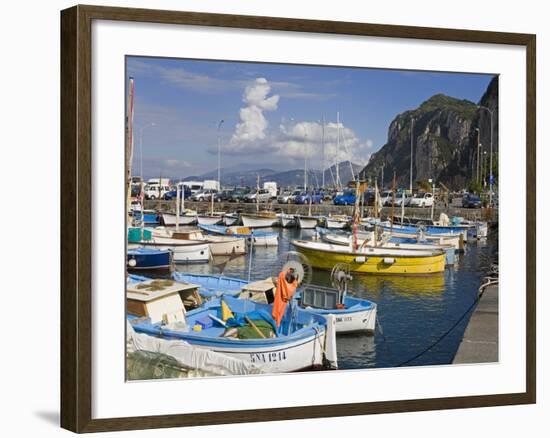 Fishing Boats in the Port of Marina Grande, Capri Island, Bay of Naples, Campania, Italy, Europe-Richard Cummins-Framed Photographic Print