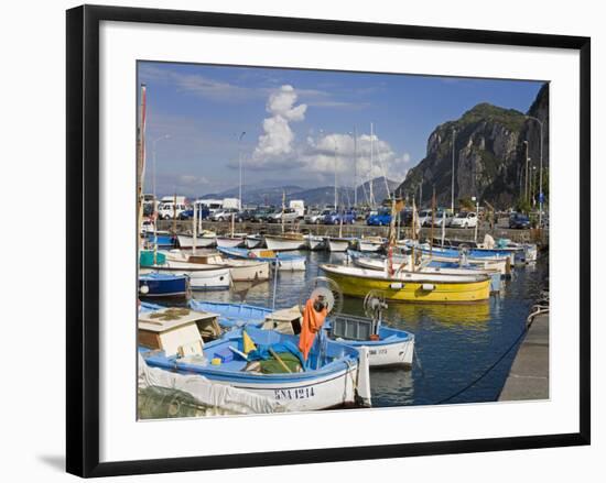 Fishing Boats in the Port of Marina Grande, Capri Island, Bay of Naples, Campania, Italy, Europe-Richard Cummins-Framed Photographic Print