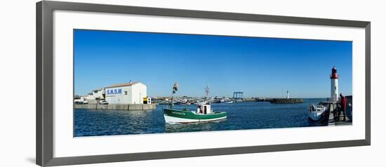 Fishing Boats in the Sea, La Cotiniere, Oleron, Charente-Maritime, Poitou-Charentes, France-null-Framed Photographic Print