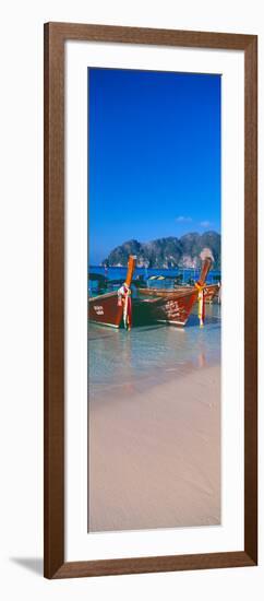 Fishing Boats in the Sea, Phi Phi Islands, Phuket Province, Thailand-null-Framed Photographic Print