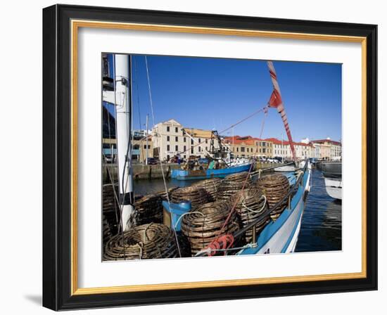 Fishing Boats in Victoria Dock, Hobart, Tasmania-Julian Love-Framed Photographic Print