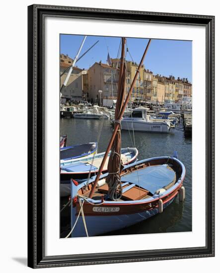 Fishing Boats in Vieux Port Harbour, St. Tropez, Var, Provence, Cote D'Azur, France, Mediterranean,-Peter Richardson-Framed Photographic Print