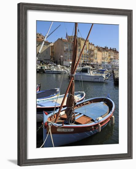 Fishing Boats in Vieux Port Harbour, St. Tropez, Var, Provence, Cote D'Azur, France, Mediterranean,-Peter Richardson-Framed Photographic Print