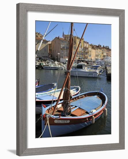 Fishing Boats in Vieux Port Harbour, St. Tropez, Var, Provence, Cote D'Azur, France, Mediterranean,-Peter Richardson-Framed Photographic Print