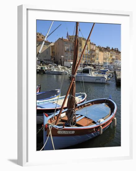 Fishing Boats in Vieux Port Harbour, St. Tropez, Var, Provence, Cote D'Azur, France, Mediterranean,-Peter Richardson-Framed Photographic Print