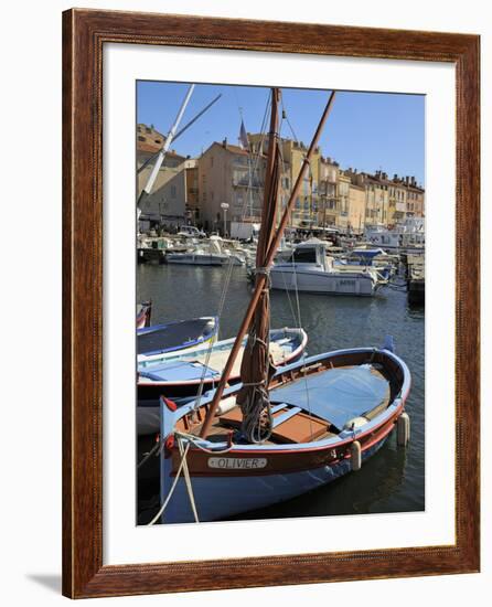 Fishing Boats in Vieux Port Harbour, St. Tropez, Var, Provence, Cote D'Azur, France, Mediterranean,-Peter Richardson-Framed Photographic Print