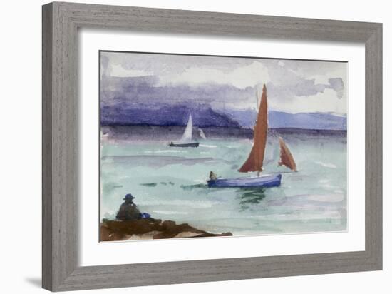 Fishing Boats - Iona-Francis Campbell Boileau Cadell-Framed Giclee Print