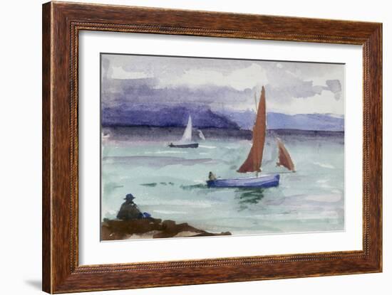 Fishing Boats - Iona-Francis Campbell Boileau Cadell-Framed Giclee Print