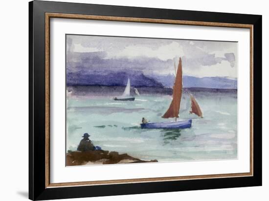 Fishing Boats - Iona-Francis Campbell Boileau Cadell-Framed Giclee Print