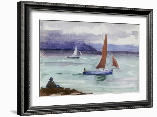 Fishing Boats - Iona-Francis Campbell Boileau Cadell-Framed Giclee Print