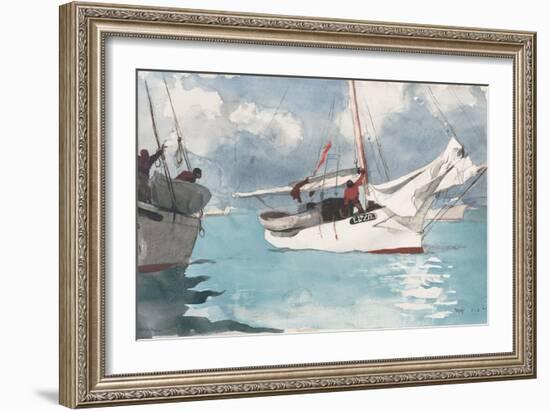 Fishing Boats, Key West, 1903-Winslow Homer-Framed Giclee Print