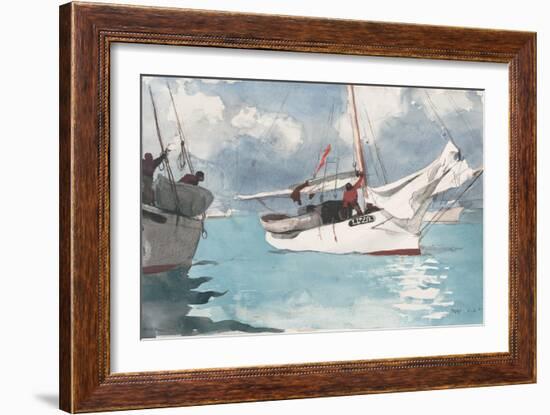 Fishing Boats, Key West, 1903-Winslow Homer-Framed Giclee Print