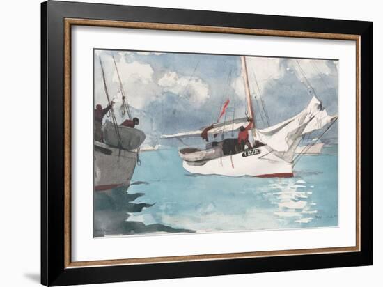 Fishing Boats, Key West, 1903-Winslow Homer-Framed Giclee Print