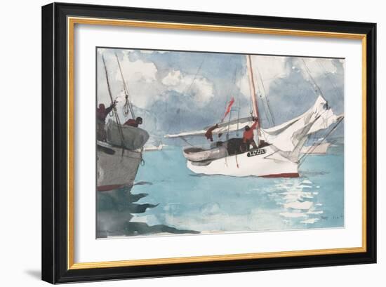 Fishing Boats, Key West, 1903-Winslow Homer-Framed Giclee Print