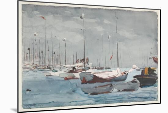 Fishing Boats, Key West, 1904 (W/C on Paper)-Winslow Homer-Mounted Giclee Print